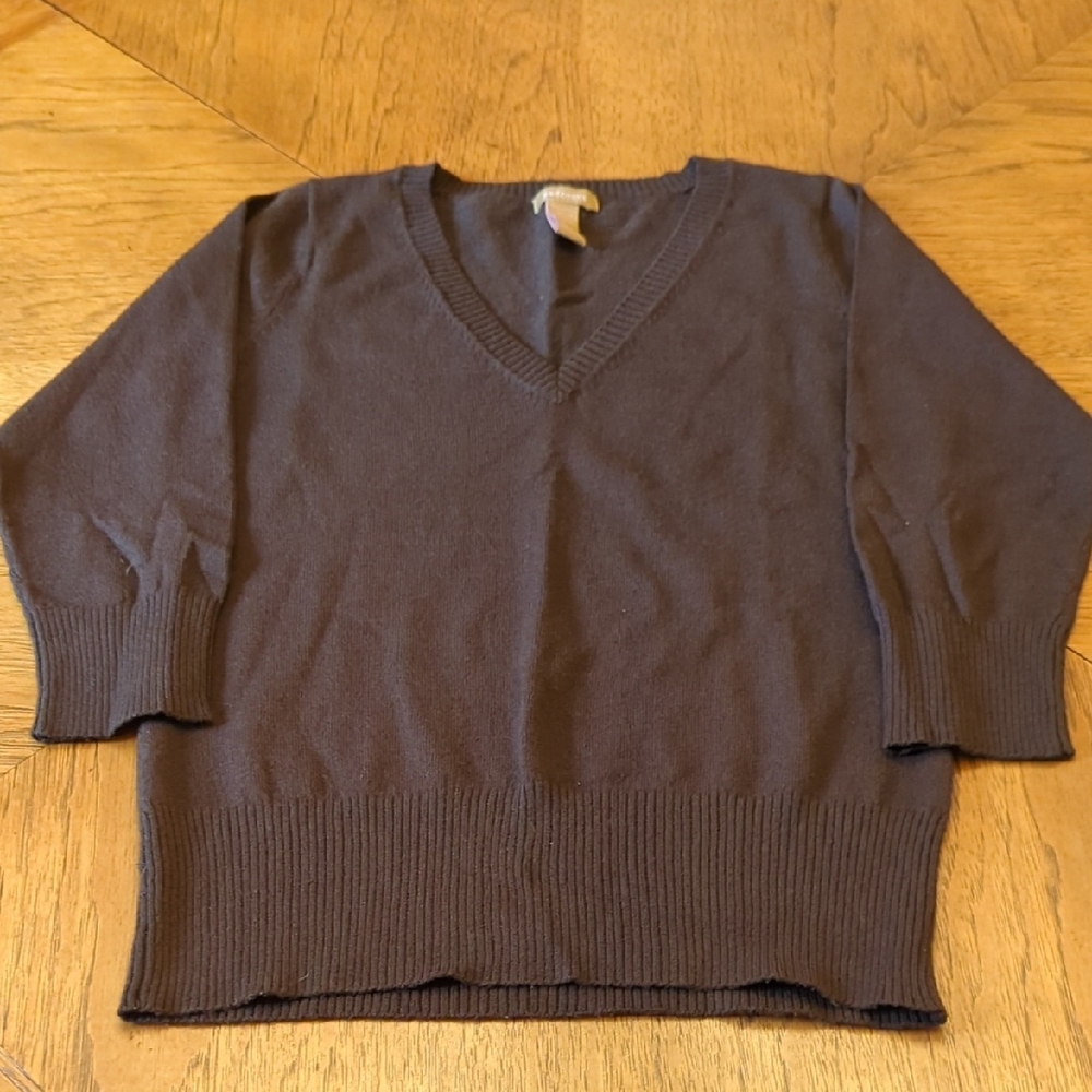 Y2K Brown V-Neck Sweater